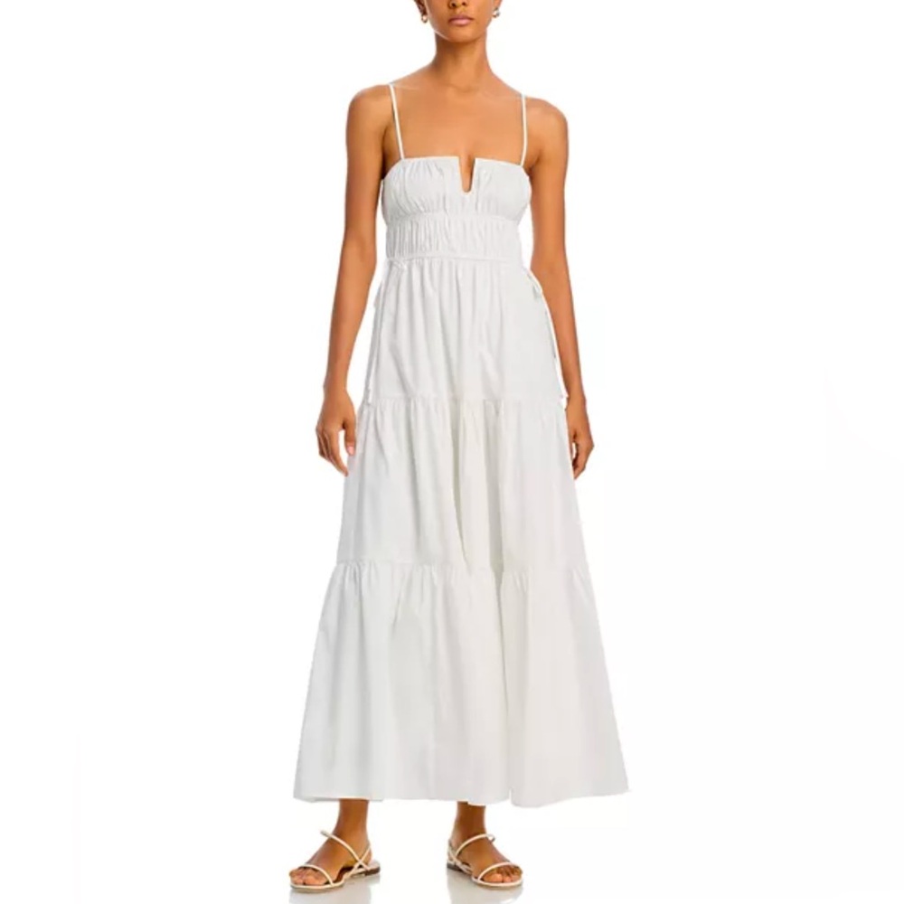 Moon River - Shirred Cotton Midi dress